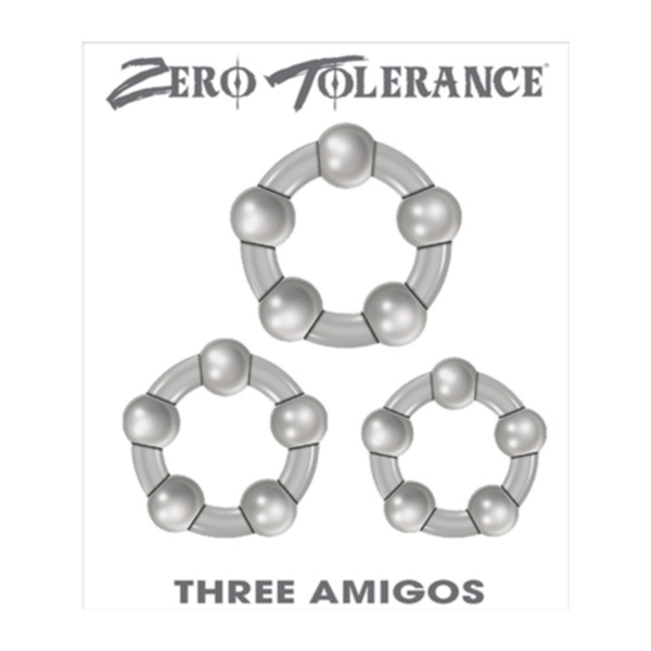 ZERO TOLERANCE THREE AMIGOS COCK RINGS